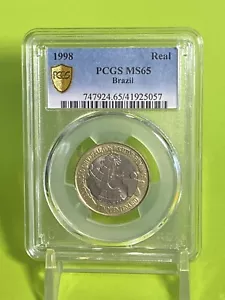 Brasil 1998 Declaración Universal de Derechos Humanos 1 Real PCGS MS65 - Imagen 1 de 4