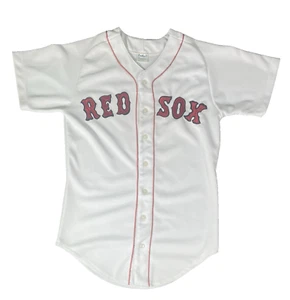 Vintage 80s Boston Red Sox Jersey Mens Large #6 Pro Knit MLB White - Picture 1 of 4
