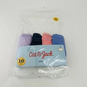 Cat & Jack Girls Briefs 4-Pack Multicolor Size 4 Opened Bag - Picture 1 of 2