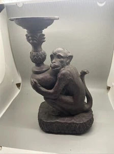 Vintage Monkey Candle Holder 12” Tall - Picture 1 of 9