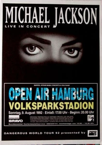 JACKSON, MICHAEL - 1992 - In Concert - Dangerous Tour - Poster - Hamburg - Picture 1 of 1