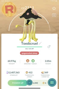 Toedscruel Go Reg or 1M FAST TRADE - Picture 1 of 2