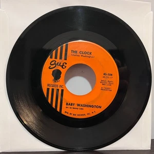 BABY WASHINGTON - The Clock / Standing Pier (1964) - 7" Vinyl Record 45RPM - VG - Picture 1 of 2