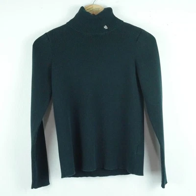 Camisa Ralph Lauren Grande Cuello Alto Tejido Acanalado De Colección Años 90 Calce Ajustado Bordada Foto 1 de 4