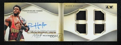 2024 Black Diamond AEW Champions Relic Booklets /15 Powerhouse Hobbs Auto - Image 1 of 2
