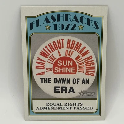 Topps Heritage Flashbacks 1972 Igualdad de Derechos Enmienda Aprobada #ERA Foto 1 de 2