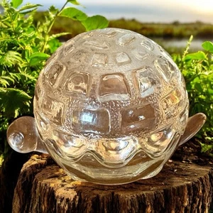Plato de baratija de tortuga cubierto Anchor Hocking de colección: ¡tan lindo! - Imagen 1 de 5