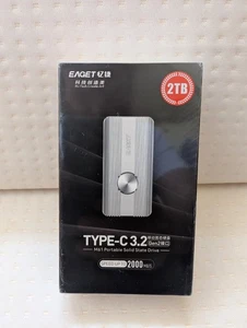Disque SSD externe EAGET 2 To - USB 3.2 Gen 2 - Jusqu'à 2000 Mo/s - Minuscule et RAPIDE - Photo 1/14