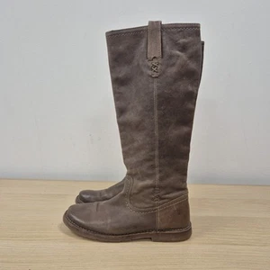 Frye Celia Knee High Riding Soft Brown Leather Riding Boots Size Uk 4 Us 6 - Picture 1 of 11
