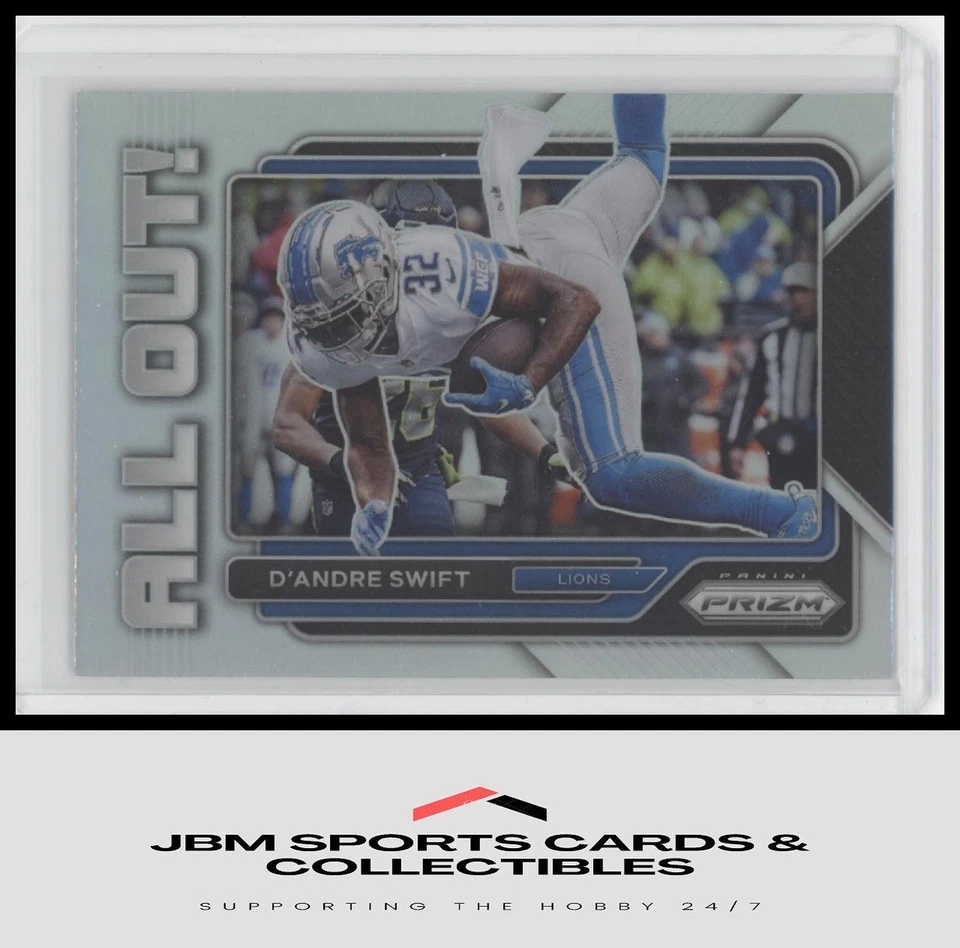 2022 Panini Prizm #AO-20 D'Andre Swift All Out! Prizms Silver - Image 1 of 2