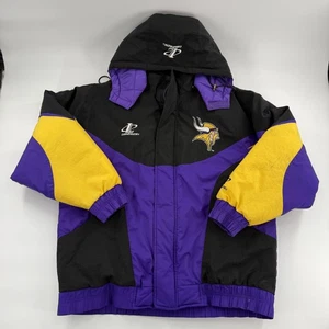 Giacca vintage Minnesota Vikings uomo grande NFL calcio logo atletica anni 90 - Foto 1 di 9