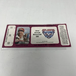 1991 Motorcraft 500 NASCAR Ticket Earnhardt Photo Ken Schrader Win - Picture 1 of 5