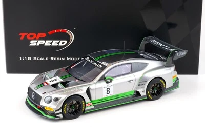 1:18 Top Speed Bentley Continental GT3 #8 Blancpain GT Series Monza 2018 TS0244 - Immagine 1 di 4