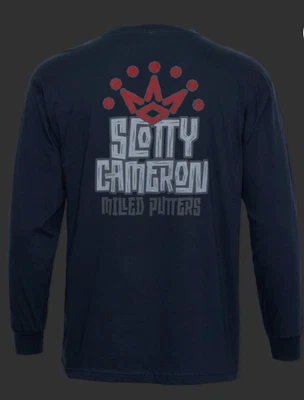 Scotty Cameron 夏威夷开放式长袖 T 恤海军蓝 L 码圆形 T 巡回赛使用⛳⛳⛳ — 第 1/4 张图片