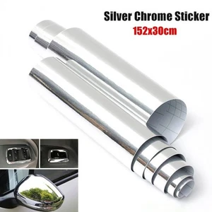 100% Brand New Easy To Disassemble Car Sticker Decal Silver Chrome Vinyl - Picture 1 of 12