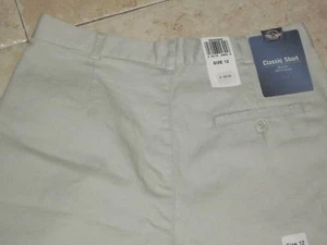 GIRLS DOCKERS school UNIFORM TAN KHAKI classic SHORTS 12 REG NEW NWT pleated - Picture 1 of 3