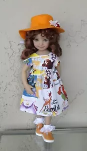 Outfit for Dianna Effner 13"Little Darling: Disney film dress, socks, shoes, hat - Picture 1 of 12