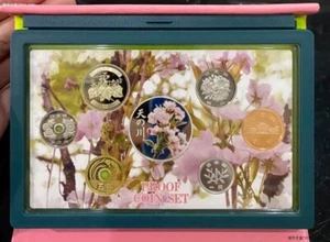 JAPAN 2013 Proof Set 6 Coins + Silver Mint Medal Cherry Blossom Viewing - Picture 1 of 7
