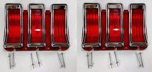 Pair Tail Light Lenses & Bezels for 1967-68 Ford Mustang - Picture 1 of 9
