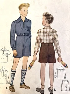 "Traje" Pantalones Cortos y Camisa "Traje" para Niño McCall 9127 de Colección Talla 6 Patrón Impreso ©1937 - Imagen 1 de 14