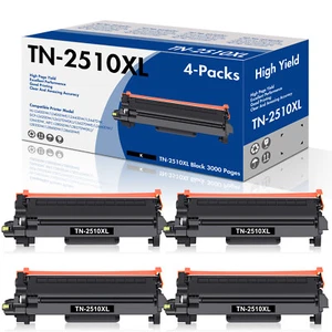4  Toner TN2510XL Compatible with Brother HL-L2400DE DCP-L2620DW MFC-L2800DW - Bild 1 von 6