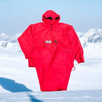 VTG Obermeyer Sport Caribou Ski Jacket Suit Pants Large/XL Hot Orange 2 Piece - Image 1 of 4