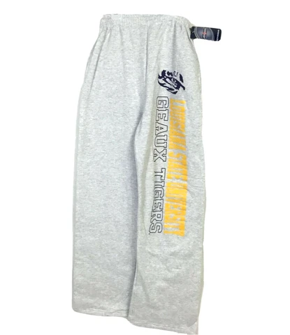 LSU TIGERS GREY SWEATPANTS [SIZES S-M-L-XL] FREE SHIPPING Cover