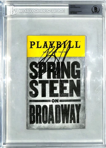 BRUCE SPRINGSTEEN Signed Autograph Broadway Playbill Program Beckett BAS Slabbed Cover