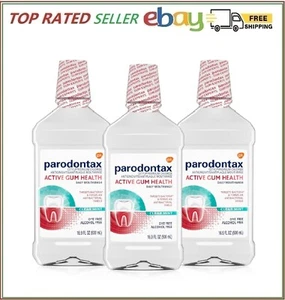 Parodontax Active Gum Health Mouthwash, Antigingivitis Alcohol-Free, 16.9 Oz X3 - Picture 1 of 18