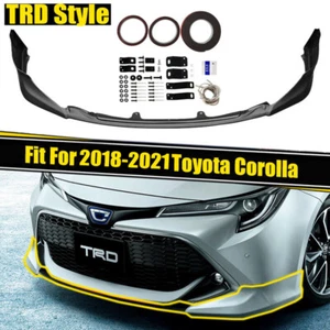 TRD Style Front Bumper Lip For 2019-2021 Toyota Corolla Sport Hatchback NRE210H - Picture 1 of 16