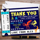 BMX Biking Ticket Personalised Childrens Birthday Party Thank You Cards