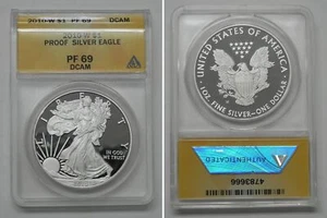 2010 W Proof American Silver Eagle - ANACS PF69 DCAM #3666 - Picture 1 of 1