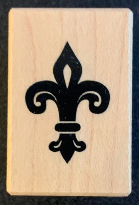PSX B-1764 Small Fleur De Lis Rubber Stamp - Image 1 of 3