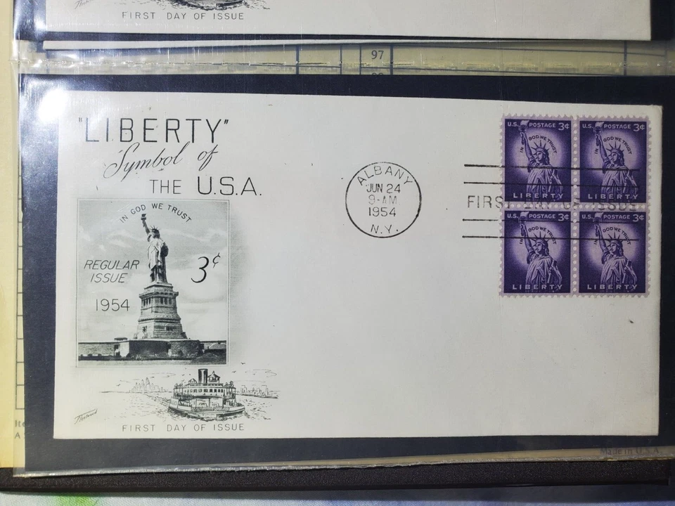 FDC First Day Issue Liberty Symbol Of The USA July 20 1957 3 Cent Coil Stamps * - Image 1 of 1