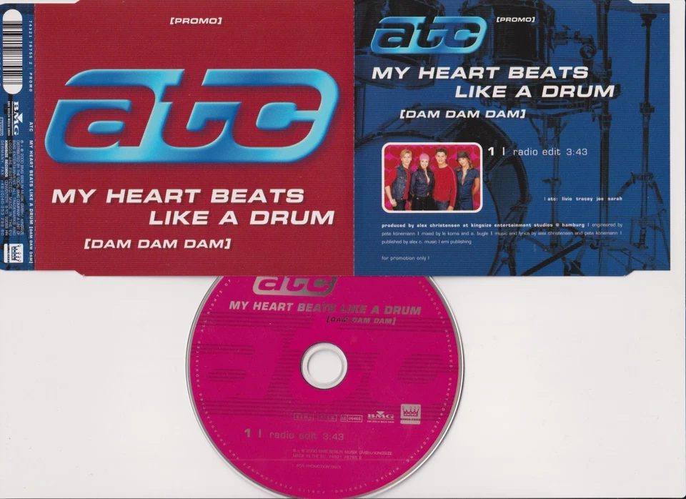 ATC – My Heart Beats Like A Drum (Dam Dam Dam) - 1 Track Promo Single CD 2000 - Bild 1 von 1