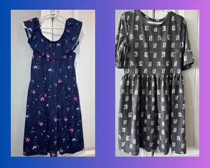 Girls size 7. Jumping Beans dresses. NWOT and EUC. Soft knit pullover. Blue Gray - Picture 1 of 4