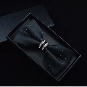 Fliege Schleife Herren glänzendes Accessoires Zubehör für Anzüge Mäntel Hochzeit - Picture 1 of 13