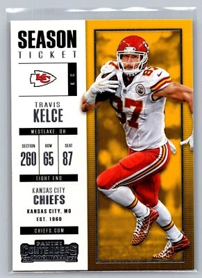2017 Panini Contenders - Travis Kelce ~ Season Ticket #68  - Image 1 of 2