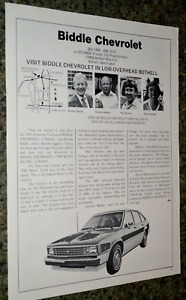 ★★RARE-1981 CHEVY CITATION ORIGINAL ADVERTISEMENT PRINT AD 81