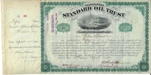 Standard Oil Trust, 1882, oryginalny podpis J.D.Rockefeller - Zdjęcie 1 z 4