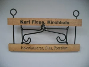 Antike Garderobehalter mit Werbeaufschrift Kolonialwaren unbenutzt ca. 30er Jahr - Bild 1 von 9