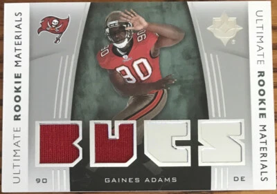 2007 Ultimate Collection Rookie Materials Silver Gaines Adams URM-GA - Image 1 of 2