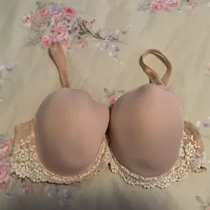 Wacoal 853191 Full Coverage Beige Embrace Lace Size 38D Contour T Shirt Bra - Picture 1 of 9