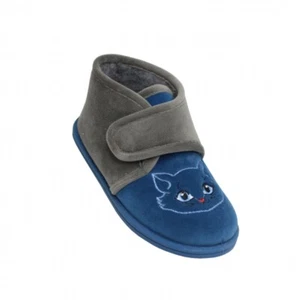 KINDERSCHUHE HAUSSCHUHE PATRIZIA AZZI PE04 SAMT BLAU ORIGINAL AI 2021 - Bild 1 von 7