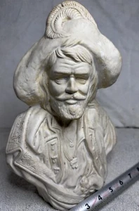 Spanish Explorer Vintage Mid-Century Ceramic Unpainted Fully Solid Plaster - Picture 1 of 7