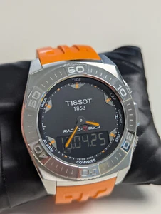 Tissot T-Touch Racing Touch Watch Orange Rubber Strap - Picture 1 of 7