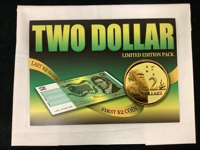 RARE - 1984 $1 LAST ONE DOLLAR NOTE & FIRST ONE DOLLAR COIN LIMITED EDITION PACK - Image 1 of 4