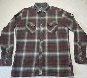 Kuhl Flannel Shirt Men’s XL Lowdown Plaid Snap Front Western Outdoor Hiking - Picture 1 of 16