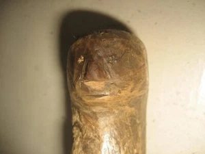 Vintage-Native American Hand made + hand carved walking stick 3"Tall - Picture 1 of 13