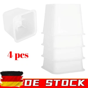 4x Set Betterhöhung Möbel Erhöhung Möbelerhöher Tischerhöher Sofa Bett Fuß Riser - Bild 1 von 13